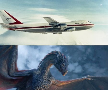 Dragões de Game of Thrones chegarão ao tamanho de avião Jumbo